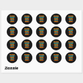 Sticker Rond 67 Six Seven 6 7 Création de Mème Drôle 6 7 Sigma (Feuille)