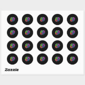 Sticker Rond 67 Six Seven 6 7 Meme Design Funny 6 7 3  (Feuille)