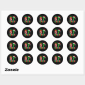 Sticker Rond 67 Six Seven Bruh 6 7 Meme Funny Christmas Santa E (Feuille)