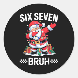 Sticker Rond 67 Six Seven Burh Noël 6 7 Meme 