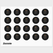 Sticker Rond 67 Six Seven Contrefaçon 6 7 Conception de Mème Dr (Feuille)