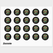 Sticker Rond 67 Six Seven Drôle 6 7 Mème Saint-Patrick Leprec (Feuille)