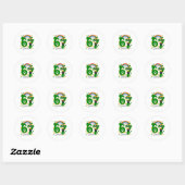 Sticker Rond 67 Six Seven Drôle 6 7 Mème Saint-Patrick Leprec (Feuille)