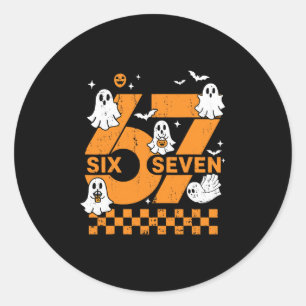 Sticker Rond 67 Six Seven Mème Drôle 6 7 Couple Correspondant H
