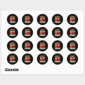 Sticker Rond 67 Six Seven Mème Génération Alpha Noël Santa Elfe (Feuille)