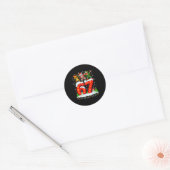 Sticker Rond 67 Six Seven Mème Génération Alpha Noël Santa Elfe (Enveloppe)