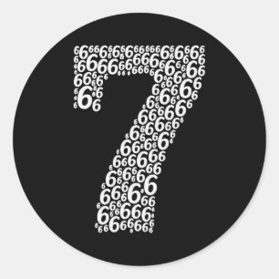 Sticker Rond 67 Sixty Seven Conception de Costume d'Halloween D