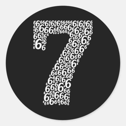 Sticker Rond 67 Sixty Seven Conception de Costume d'Halloween D (Devant)
