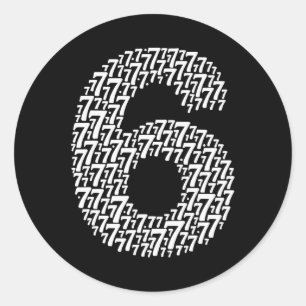 Sticker Rond 67 Sixty Seven déguisement d'Halloween drôle 6 7