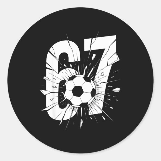 Sticker Rond 67 Soccer Six Seven 6 7 Meme 67  (Devant)