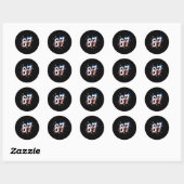 Sticker Rond 67 Soccer Six Seven 6 7 Meme 67 (Feuille)