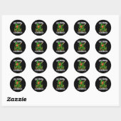Sticker Rond 67 St Patricks Funny Six Seven Meme Leprechaun Boy (Feuille)