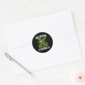 Sticker Rond 67 St Patricks Funny Six Seven Meme Leprechaun Boy (Enveloppe)