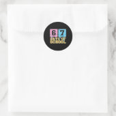 Sticker Rond 67e jour de l'école éléments chimiques enseignant (Sac)