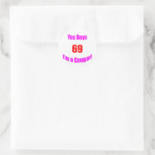 Sticker Rond 69 Anniversaire de Cougar (Sac)