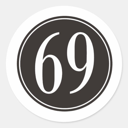Sticker Rond #69 Cercle noir (Devant)