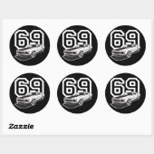 Sticker Rond 69 Retour rapide (Feuille)