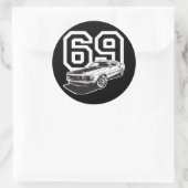 Sticker Rond 69 Retour rapide (Sac)