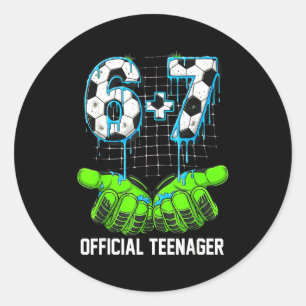 Sticker Rond 6+7 = 13 Ans Garçons Filles Adolescent 13e Anniver