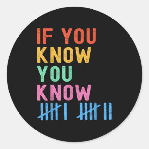 Sticker Rond 6 7 Drôle Si Vous Savez Vous Savez Marques De Poin