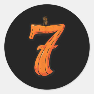 Sticker Rond 6 7 Drôle Six Sept Costume Halloween Costume Corre