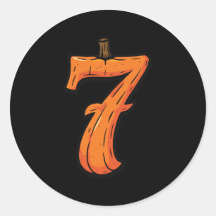 Sticker Rond 6 7 Drôle Six Sept Costume Halloween Costume Corre