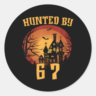 Sticker Rond 6 7 Halloween 67 Mème Six Sept Hanté Gen Alpha