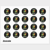 Sticker Rond 6 7 J'avais 6 ans maintenant j'ai 7 ans Football A (Feuille)