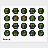 Sticker Rond 6-7 Mème Nice Naughty 67 Noël Brain Rot Drôle (Feuille)