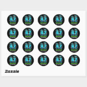 Sticker Rond 6 7 Meme Trend Six Seven Birthday Party (Feuille)