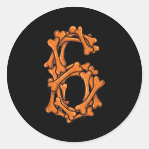 Sticker Rond 6 7 Six Sept Couple Mème Correspondant Halloween C