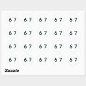 Sticker Rond 6 7 Six Seven Épique Incroyable  (Feuille)