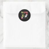 Sticker Rond 6 7 Six Seven Main Génération Z Alpha Argot Meme N (Sac)