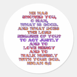 Sticker Rond 6:8 de Micah