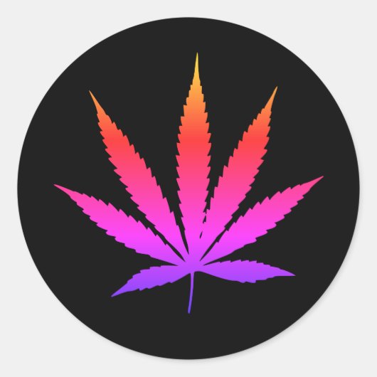 Sticker Rond 6 gros bâton arc-en-ciel (Devant)