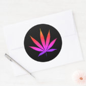 Sticker Rond 6 gros bâton arc-en-ciel (Enveloppe)