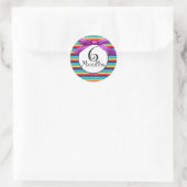 Sticker Rond 6 Mois Arc-en-ciel Frappes Jalon (Sac)