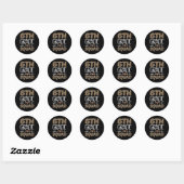 Sticker Rond 6th Grade Squad Leopard Teacher Student (Feuille)
