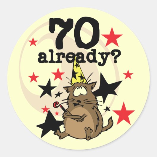 Sticker Rond 70 Anniversaire (Devant)
