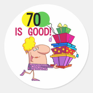 Sticker Rond 70 est de bons T-shirts et cadeaux d'anniversaire