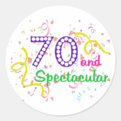 Sticker Rond 70 et Spectaculaire (Devant)