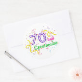 Sticker Rond 70 et Spectaculaire (Enveloppe)