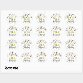 Sticker Rond 70 & Fabuleux Anniversaire Black Gold Confetti (Feuille)