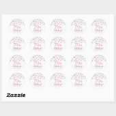 Sticker Rond 70 & Fabuleux Anniversaire Rose Silver Confetti (Feuille)