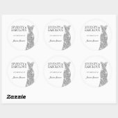 Sticker Rond 70 & Fabulous Silver Dress 70th Birthday Party (Feuille)