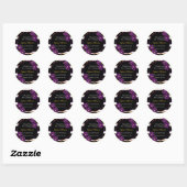 Sticker Rond 70e anniversaire| Black and Gold Parties scintilla (Feuille)