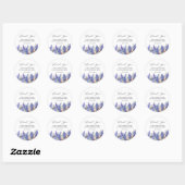 Sticker Rond 70e anniversaire bleu juillet Fleur de naissance p (Feuille)