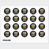 Sticker Rond 70e anniversaire Bowling 70 ans Old Bowler (Feuille)
