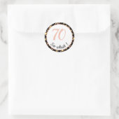 Sticker Rond 70e anniversaire Funny 70 alors quelle motivation (Sac)