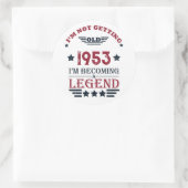 Sticker Rond 70e anniversaire vintage personnalisé (Sac)